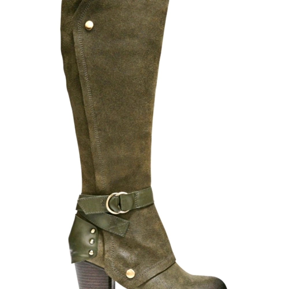 Fergie Leather upper tall shaft boots